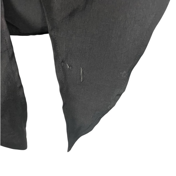 Lucky Brand Black V-Neck Tie Front Short Sleeve Blouse XS - Picture 4 of 8